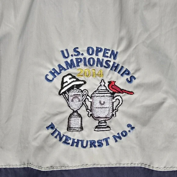 Ralph Lauren Golf Jacket Mens Medium Blue White US Open Pinehurst Volunteer 2014